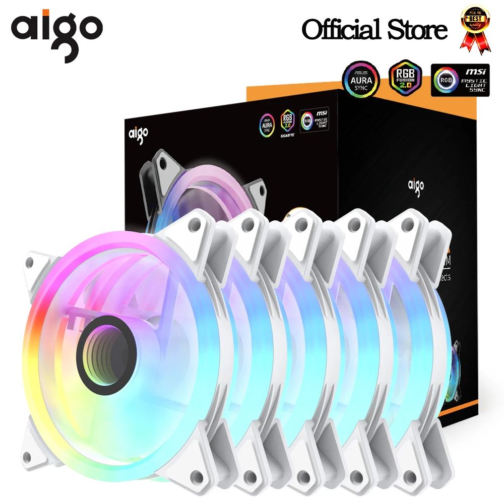 Aigo AF12 RGB ǳ ŰƮ,  Ϸ   PC 120mm ǻ ̽ ǳ , 4  PWM CPU ð Argb ǳ